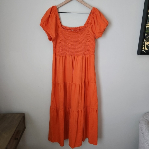Anthropologie x Daily Practice | Smocked Tiered Maxi Dress - Size XL Petite - Picture 2 of 12